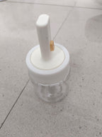 Luxury Glass Telescopic Seasoning Tank with Integrated Spoon Lid